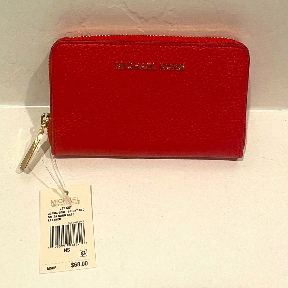 MK Card Case Wallet Bright Red❤️❤️
